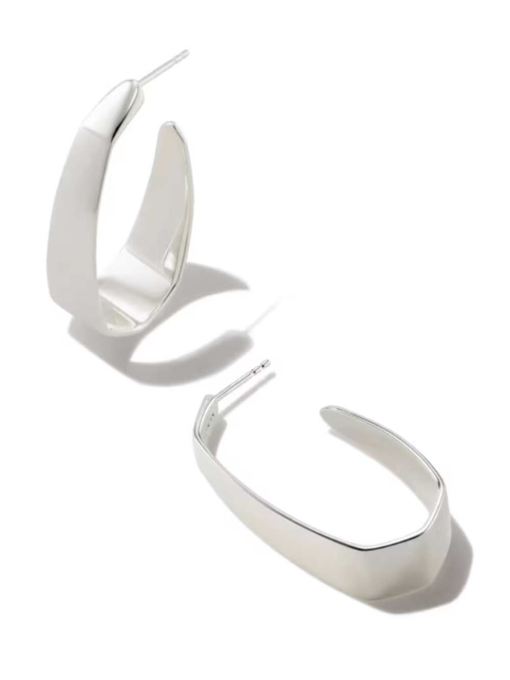 Kendra Scott Sterling Silver Large Cadence Hoops